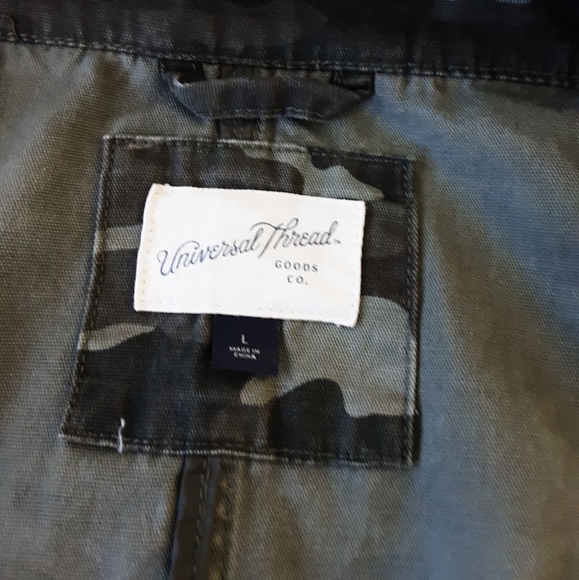 UNIVERSAL THREAD 100% Cotton Camo Utility Field Anorak Jacket Sz. L - Picture 11 of 12